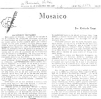 Mosaico  [artículo] Abelardo Troy.