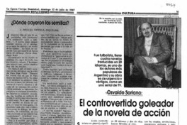 El controvertido goleador de la novela de acción  [artículo] Luisa Ulibarri.