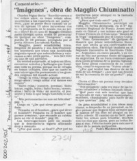 "Imágenes", obra de Maglio Chiuminatto  [artículo] Pedro Mardones Barrientos.