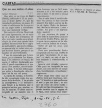 Que no nos maten el alma  [artículo].