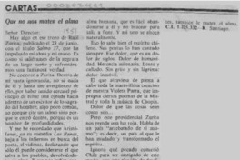 Que no nos maten el alma  [artículo].