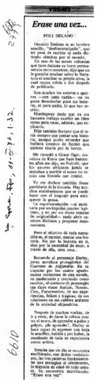 Erase una vez --  [artículo] Poli Délano.