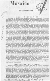 Mosaico  [artículo] Abelardo Troy.