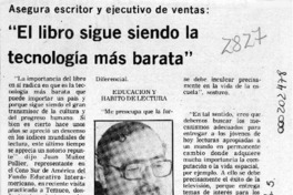 "El Libro sigue siendo la tecnología más barata"  [artículo].