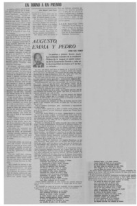 Augusto, Emma y Pedro