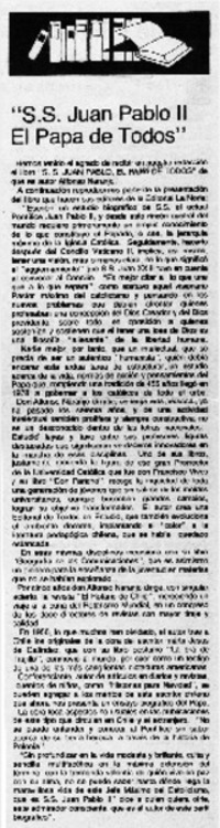 "S. S. Juan Pablo II el Papa de todos"