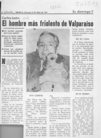 Carlos León, el hombre más friolento de Valparaíso  [artículo].
