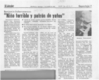 "Niño terrible y patrón de yates"  [artículo].
