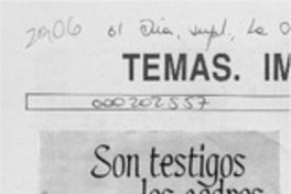 Son testigos los cedros  [artículo] Benigno Avalos Ansieta.