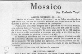 Mosaico  [artículo] Abelardo Troy.