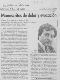 Manuscritos de dolor y evocación