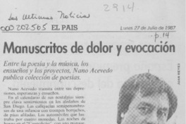 Manuscritos de dolor y evocación