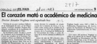 El corazón mató a académico de medicina  [artículo].