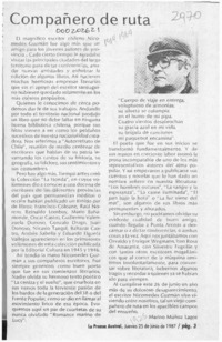 Compañero de ruta  [artículo] Marino Muñoz Lagos.