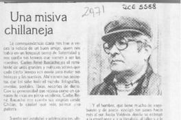 Una misiva chillaneja  [artículo] Marino Muñoz Lagos.