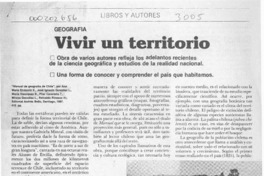 Vivir un territorio  [artículo] Jaime Quezada.