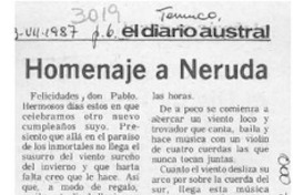 Homenaje a Neruda  [artículo].