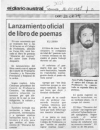 Lanzamiento oficial de libro de poemas  [artículo].