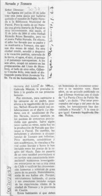Neruda y Temuco  [artículo] Germán Sepúlveda Durán.