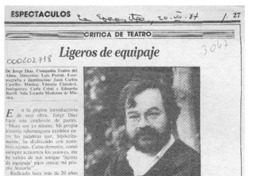 Ligeros de equipaje  [artículo] Luisa Ulibarri.