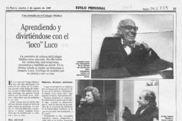 Aprendiendo y divirtiéndose con el "loco" Luco  [artículo].