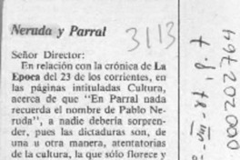 Neruda y Parral  [artículo] J. A. M.