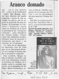 Arauco domado  [artículo].