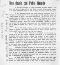 Una deuda con Pablo Neruda  [artículo].