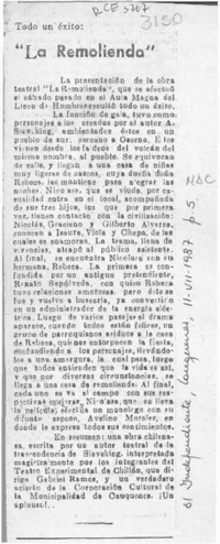 "La Remolienda"  [artículo].