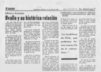 Ovalle y su histórica relación  [artículo].