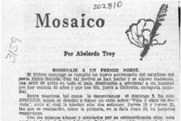 Mosaico  [artículo] Abelardo Troy.