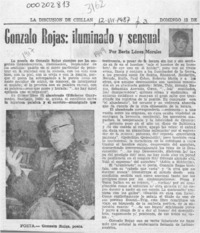 Gonzalo Rojas, iluminado y sensual  [artículo] Berta López Morales.