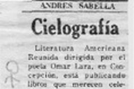 Cielografía  [artículo] Andrés Sabella.