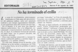 No ha terminado el exilio  [artículo].
