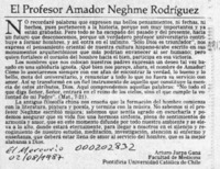 El profesor Amador Neghme Rodríguez  [artículo] Arturo Jarpa Gana.