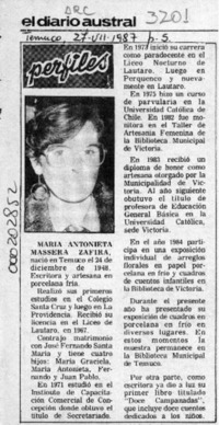 María Antonieta Massera Zafira  [artículo].