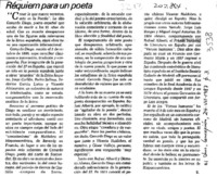 Réquiem para un poeta  [artículo] S.