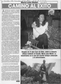 Camino al éxito  [artículo] Eliana Jiménez.