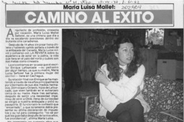 Camino al éxito  [artículo] Eliana Jiménez.