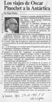 Los viajes de Oscar Pinochet a la Antártica