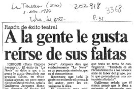 A la gente le gusta reírse de sus faltas  [artículo] Dora Chipoco Jorquera.