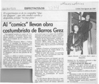 Al "comics" llevan obra costumbrista de Barros Grez  [artículo].