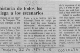 Una historia de todos los días llega a los escenarios  [artículo].