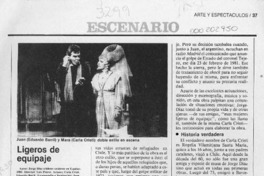 Ligeros de equipaje  [artículo] Ana María Foxley.