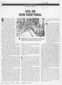 Gol de don Cristóbal  [artículo] Graciela Romero.