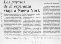 Los Payasos de la esperanza viaja a Nueva York  [artículo].