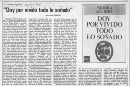 Doy por vivido todo lo sonãdo  [artículo] Alfonso Herrera.