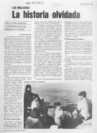 La historia olvidada  [artículo] María Irene Soto.