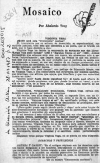 Mosaico  [artículo] Abelardo Troy.