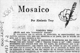 Mosaico  [artículo] Abelardo Troy.